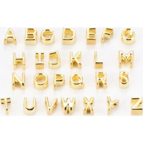 Hot Sale Genuine S925 sterling silver 26 English alphabet beads Fit Original Bracelet Pendant DIY Jewelry Charms Gift