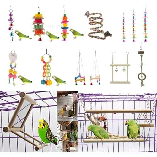 Wood Pet Bird Mirror Toy for Parrot Macaw African Greys Budgies Cockatoo Parakeet Cockatiels Conure Lovebird