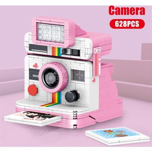 City Mini Retro Camera Model Building Blocks Creator Technical Digital Camera Classic Collector MOC Bricks Toys for Children