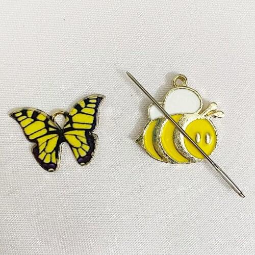 Butterfly Bee Needle Minder for Cross Stitch, Cute Magnetic Needle Minder for Embroidery Needlepoint