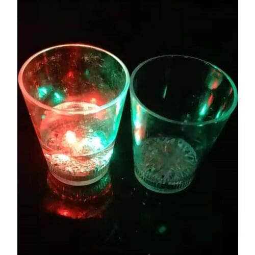 Hot Sales Colorful Flashing LED Light Button Wine Beer Whisky Glass Cup Mug Party Decor