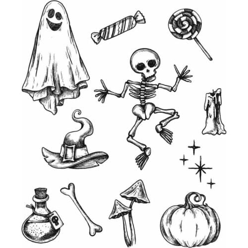 Halloween Doodles Metal Cutting Dies Stamps Scrapbooking Make Photo Album Greeting Card Handmade DIY Embossing Craft 2021 New