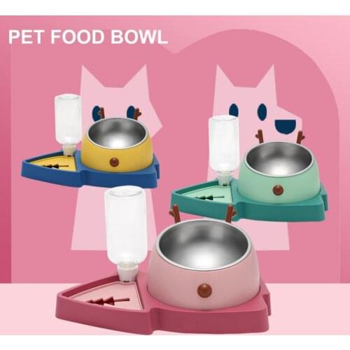 High Capacity Pretty Pet Bowl Dual-use Feeder Good Craftsmanship Feeding Bowl Adorable for Indoor