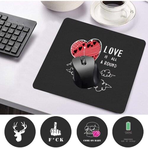 Antifouling Fashion Mini Mouse Pad Smooth Waterproof PU Leather Durable Mouse-pad White Image Pattern Portable Game Mouse Mat