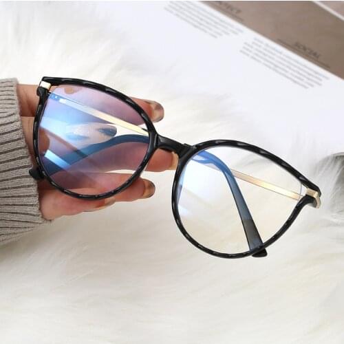 New Metal Glasses Frame Computer Anti Blue Blocking Light Glasses Black Transparent Eye Protection Mobile Phone Game Eyewear Men
