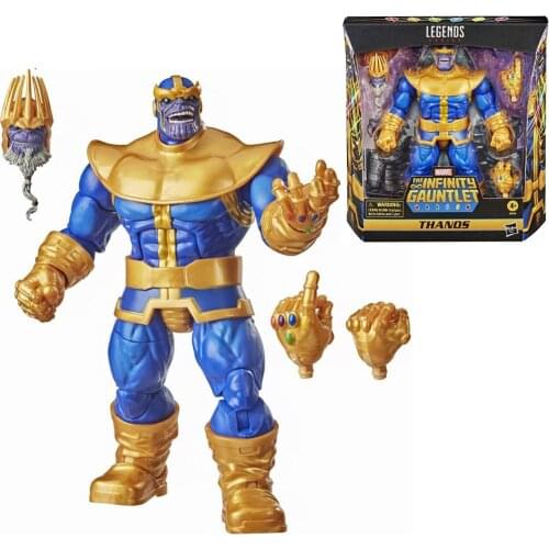 Hasbro Marvel Legends Series 6-Inch Collectible Action Figure Thanos Toy, Gift for Kids, Comic Color Matching Thanos Avengers