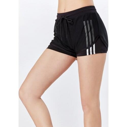 2-in-1 Mesh Yoga Running Shorts Women Short Tights Gym Sport Shorts Womans Fitness Clothing For Ladies Summer Sportswear