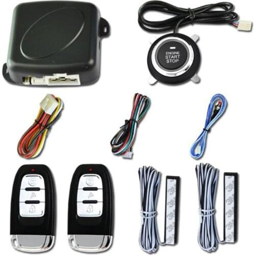 Keyless entry system start remote engine start car alarm system start stop button stop pke car central lock auto alarm