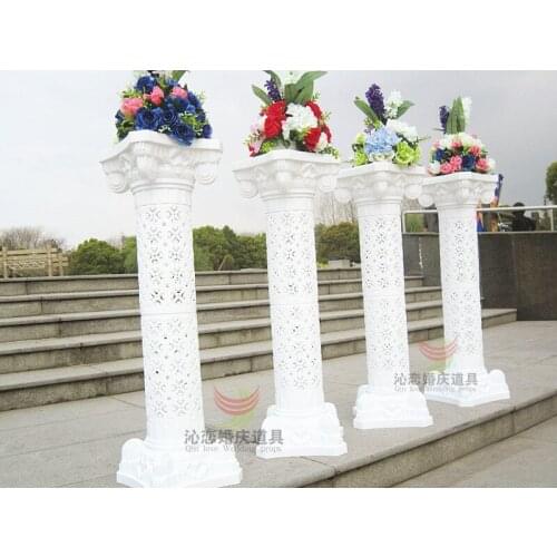 Wholesale Luxurious wedding decor Big size road lead column wedding decoration Hollow out Plastic roman pillars 10pcs/lot