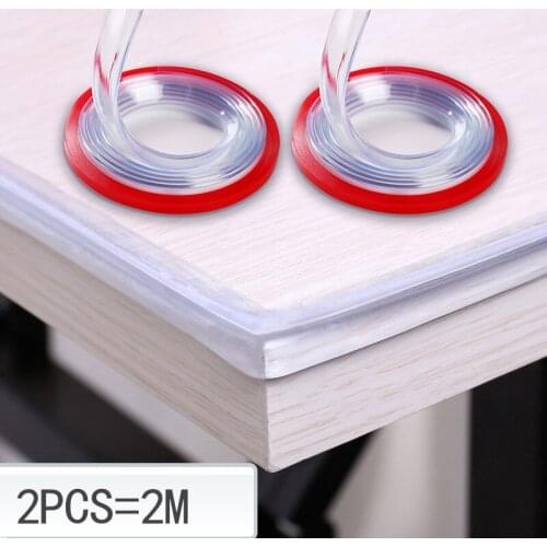 2M transparent PVC thickened childrens anti-collision strip, table corner, coffee table protection strip, baby safety anti-coll