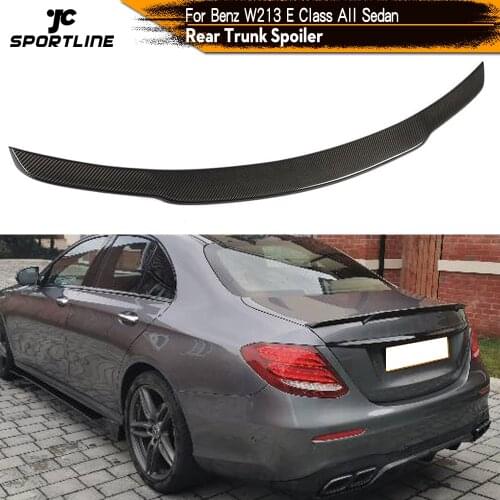 Carbon Fiber Rear Trunk Spoiler for Mercedes-Benz E Class W213 E43 E63 AMG S Sedan 4 Door 2016 - 2019 Rear Wing Spoiler Boot Lid