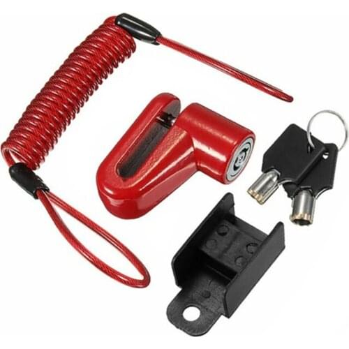 Bike Scooter Disc Brake Lock Disc Brakes Wheels Locker Anti-theft Steel Wire Lock Reminder Cable Motorcycle Accessories