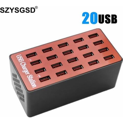 90W Multi Port Charger 20 Port USB Wall Charger 18A Desktop Intelligent Charging Stations for Samsung xiaomi Notebook Camera