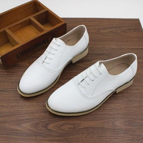 Big Size 33-45 New 2018 Hot British Style Handmade Genuine Leather Shoes Brogue College Oxford Shoes For Women skoene batai