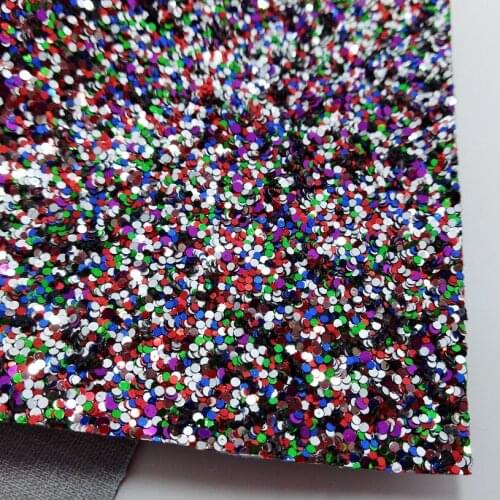 1PCS 21x29cm Christmas Color Chunky Glitter Leather PU Leather Synthetic Leather Artificial Leather for DIY accessories 2S26B