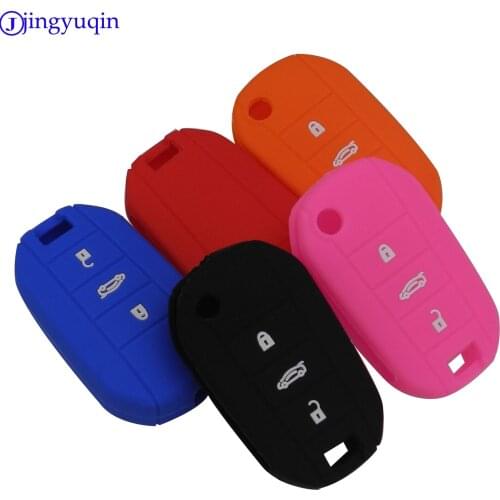 10pcs For Peugeot 508 301 2008 3008 408 For Citroen C4 CACTUS C5 C3 C4L Remote Car Key Shell Case Silicone Cover Bag 3 Buttons