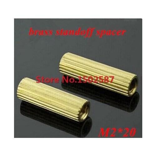 100 Pieces M2*20 Brass Standoff Spacer Double-pass Column M2 Female x M2 Female 20mm