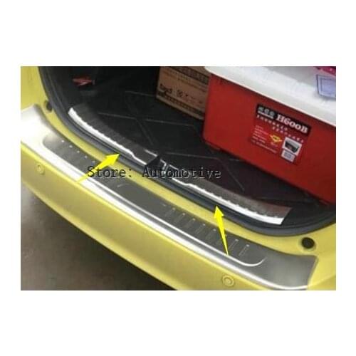 Inner Rear Bumper Door Sill bumper cover Plate 2 pcs For Honda FIT JAZZ 2014 2015 2016