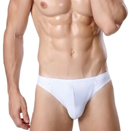 3pcs High-end Mens Underwear Ice Silk Breathable Seamless One-piece Briefs Sexy Mens Briefs Exotic Clothing Hot Sale