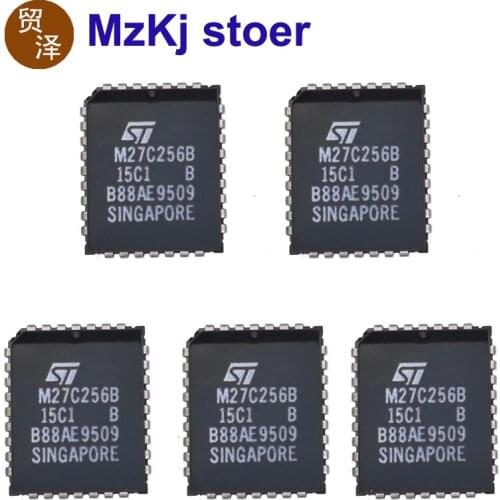 5PCS 27C256 New Original M27C256B-15C1 M27C256B-15 M27C256B PLCC-32