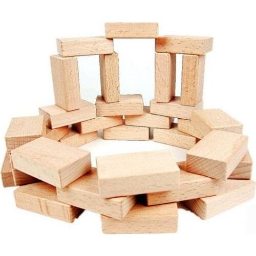 50PCS/LOT,High quality solid wood blocks,Wood rectangle building blocks,Wooden cube,Wooden toys,Math toys,3x5x1.5cm,Freeshipping