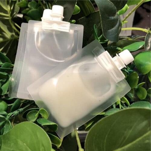 50pcs 5ml Refillable Lotion Empty Bag Transparent Squeezeable Pouches Portable Shampoo Cosmetic Sample Container