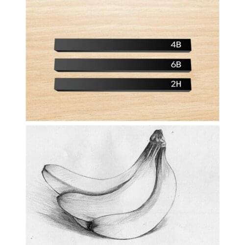 6 Pcs Professional Charcoal Pencils Compressed Square Sticks Sketch Pencils for Sketching Shading Drawing Artists DIY