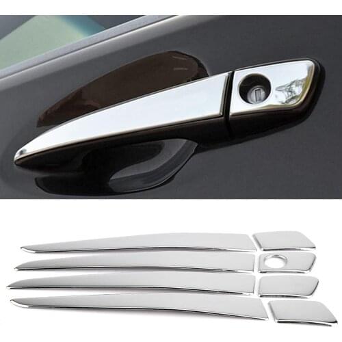 8Pcs Car Door Handle Trims Decoration Covers Universal for Lexus GS IS ES CT RX 2009 2010 2011 2012 2013 Steel Polish Silver new