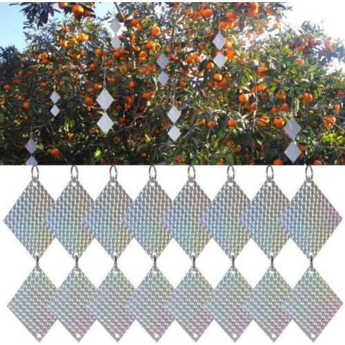 8PCS Garden Bird Repellent Tape Anti Bird Reflective Deterrent Hanging Bird Scare Repeller Reflective Pest Control Laser