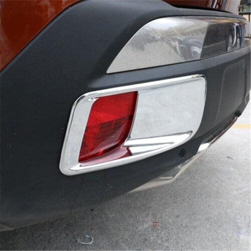 ABS Chrome For Peugeot 3008 GT 2nd 2017 Accessories Car Rear Fog Lights Covers Stickers Protector Exterior Decoration Styling