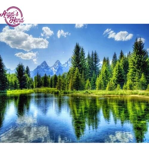 5D Diy Diamond Painting Scenery Cross Stitch Full Diamond Embroidery Mosaic Landscape Winter Scenery Pattern Christmas