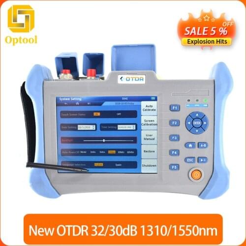 Free Shipping OTDR 32/30dB 1310/1550nm SM OTDR Tester Built-in 10mw Visual Fault Locator Optical Fiber Test