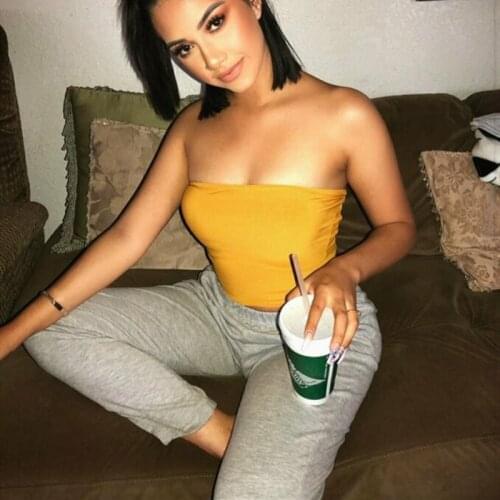 Sexy Womens Plain Strapless Off Shoulder Boob Tube Bandeau Crop Top Stretch Bralet Bra Multiple Colors