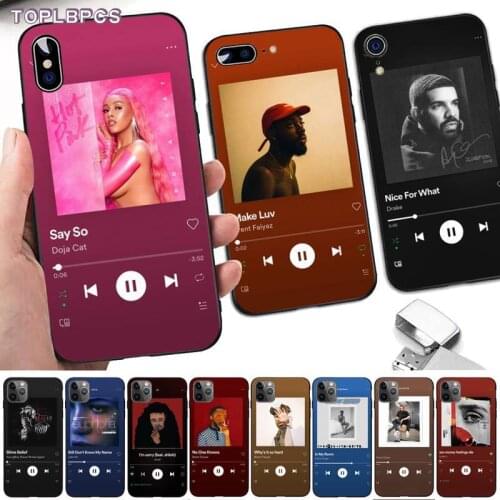 TOPLBPCS Aesthetics songs lyrics Aesthetic Customer Phone Case for iPhone 8 7 6 6S Plus X 5S SE 2020 XR 11 12 pro XS MAX