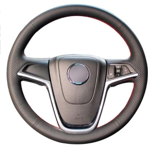 DIY Sewing-on PU Leather Steering Wheel Cover Exact Fit For Buick Encore Excelle XT GT