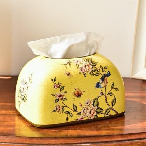 House Porcelain Tissue Box Desk Modern Dispenser Stylish Creative Luxury Paper Napkin Holder Colorful Kitchen Napkin Rack LL60TB