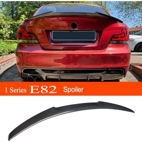 E82 M4 Style Real Carbon Fiber / FRP Car-styling Rear Trunk Wing Lip Spoiler for BMW 1 Series Coupe 2-Door E82 & 1M 2006-2012