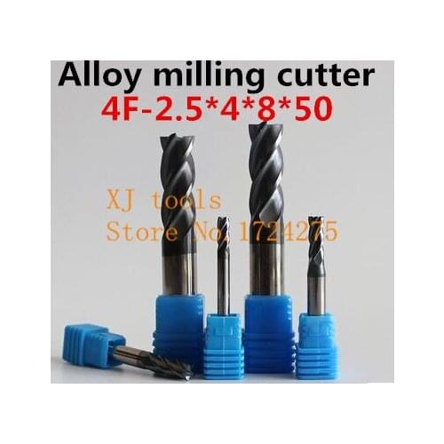 HRC50 M2.5*1PCS alloy milling cutter, carbide end mill, straight shank milling cutter Free Delivery