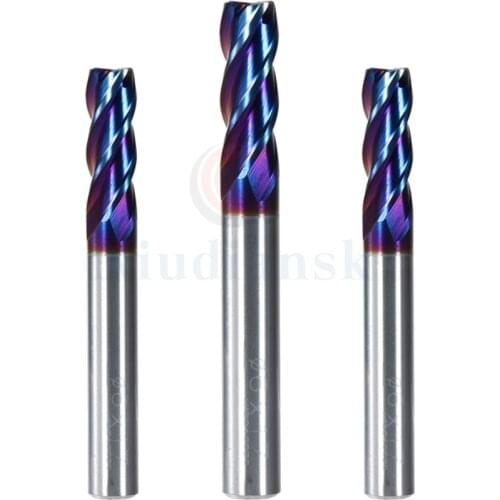 HRC65 4F Round nose cutter Tungsten carbide CNC lathe milling cutter high quality Corner Rounding End Mills Finishing end mills