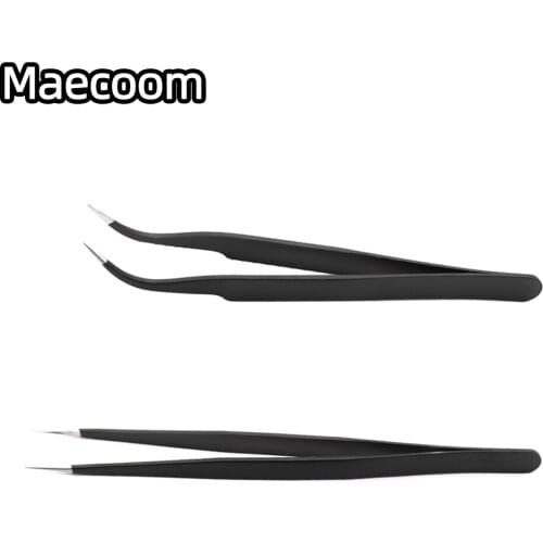 Maecoom Curved/Straight Port 3D Printer Tools Stainless Steel Tweezer Nozzle filament cleaning tweezers for Ender3 CR10