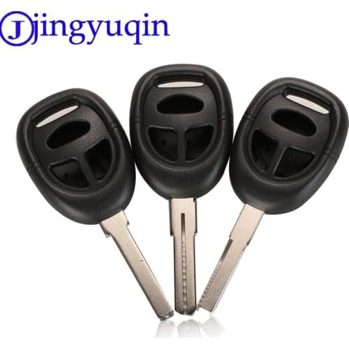 Jingyuqin For SAAB 9-3 9-5 Replacement 3 Buttons Remote Car Key Blank Housing 3 Models With Uncut Blade