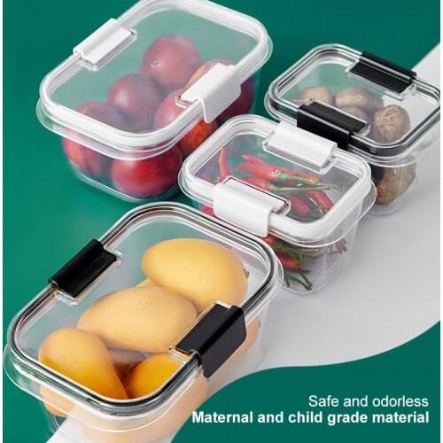 Refrigerator Storage Box Transparent Fresh-Keeping Food Storage Containers With Lid Large Capacity Seal Bin For Vegetable Fruit