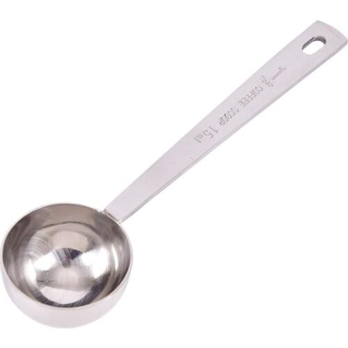 15ML Multifunctionx Coffee Scoop Measuring Scoop Spoon Cup Ground Stainless Steel Coffee Tablespoon Measuring Spoon