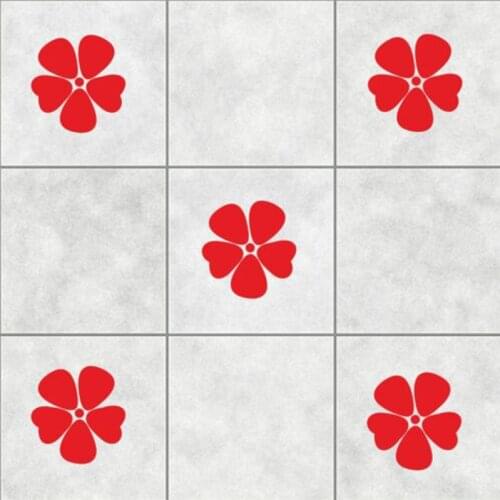 Poppy Flower Daisy Tile Stickers Bathroom Wall Art Decor Decal Kitchen Toilet Transfer Wall Sticker Choose Size Color