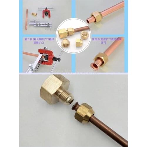 Free Shipping copper Flaring directly connect, brass fitting, copper fitting,Brass expansion estuary flared