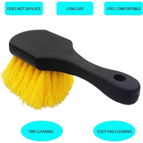 Multifunctional Car Tire Brush Car Cleaning Tool Black Handle Brush Auto Maintenance Tools