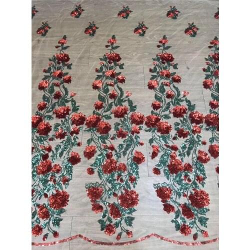 Fashionable african Sequins lace fabric with flowers BZL-7.0209 french net lace 5yards/lot embroidered lace fabric with sequins