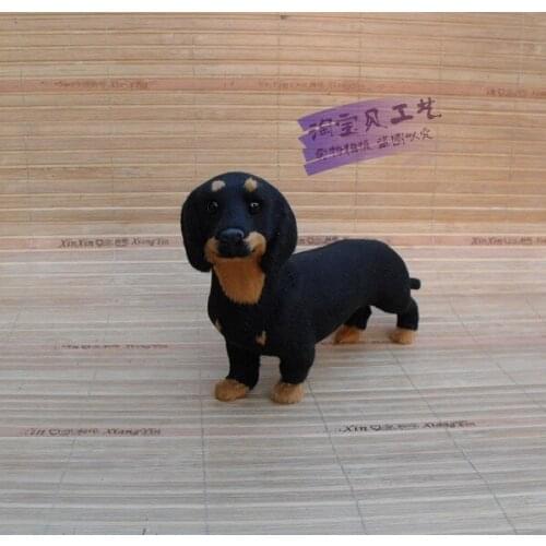 New simulation dachshund dog toy polyethylene&furs standing dog doll gift about 21x5x12cm 0989