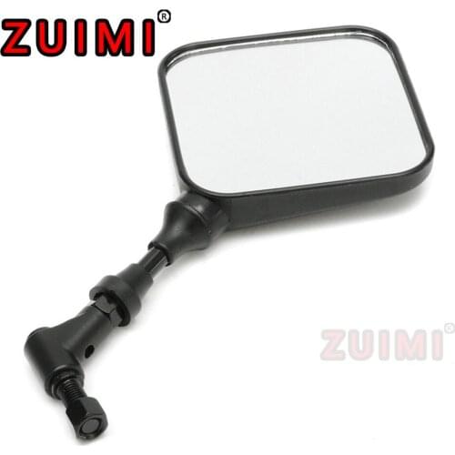 Suitable For Suzuki Handle 200 Dr 250 Dr350 Drz 400 Dr650 2pcs Motorcycle Rearview Mirror Black Rearview Mirror Square Mirror