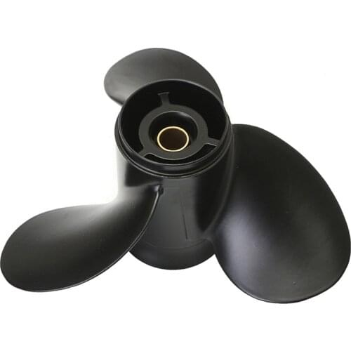 For Mercury 6-15HP 48-828156A12 Outboard Propeller Aluminium alloy Black 3 Blades 8 Spline Tooth Fast Hole Shot Perform Well